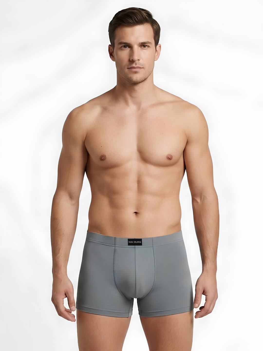 Pack of 1 Charcoal Antibacterial Odor-Free Solid Cotton Lycra Trunk